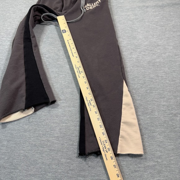 Gallery Dept Sweatpants Women Small Grey Logan Panelled Flared Cotton - Picture 2 of 11